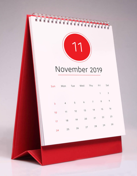 Simple desk calendar for november 2019 - Photo, Image