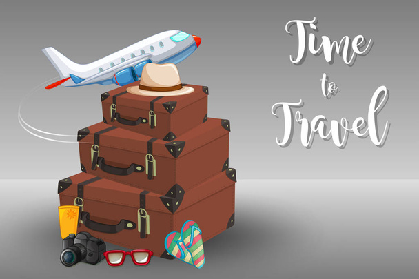 Time to travel element illustration - Vector, afbeelding