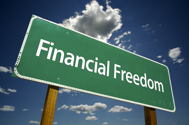 οικονομική ελευθερία πινακίδα - Φωτογραφία, εικόνα