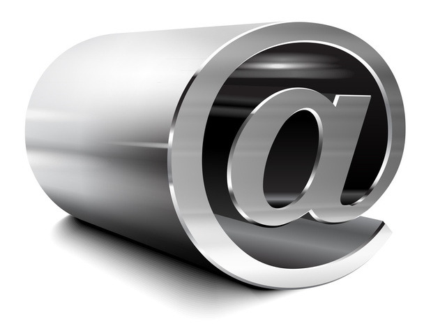 Серебряный знак электронной почты
 - Вектор,изображение