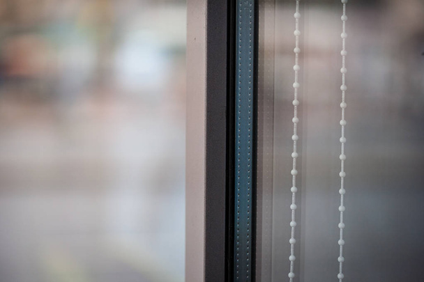 Close-up van wazig venster textuur - Foto, afbeelding