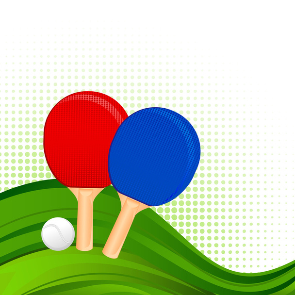 Ping-Pong Rackets and Ball - Vector, imagen