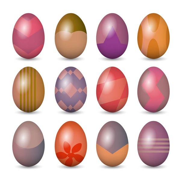 Easter eggs set - Vetor, Imagem
