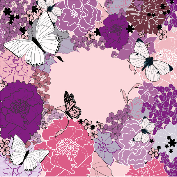background for the design of flowers - Vector, Image