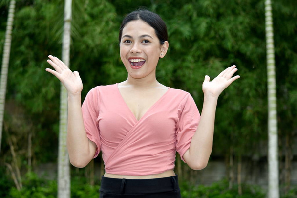 Surprised Youthful Asian Adult Female - Фото, зображення