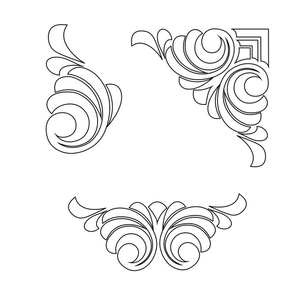 Vektor handbemalt. Retro-Muster antiken Stil Akanthus - Vektor, Bild