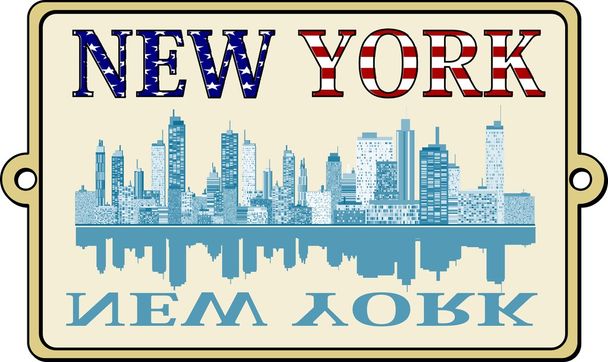 New York label - Vector, afbeelding