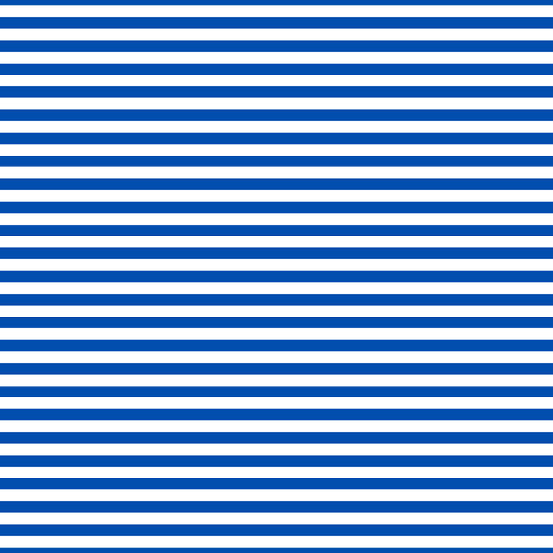 Seamless Blue & White Horizontal Stripe Pattern - Фото, изображение