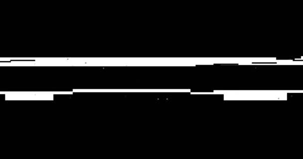 abstracto blanco y negro monocromo glitch pantalla realista parpadeo, señal de televisión analógica vintage con malas interferencias y barras de color, fondo de ruido estático
, - Metraje, vídeo