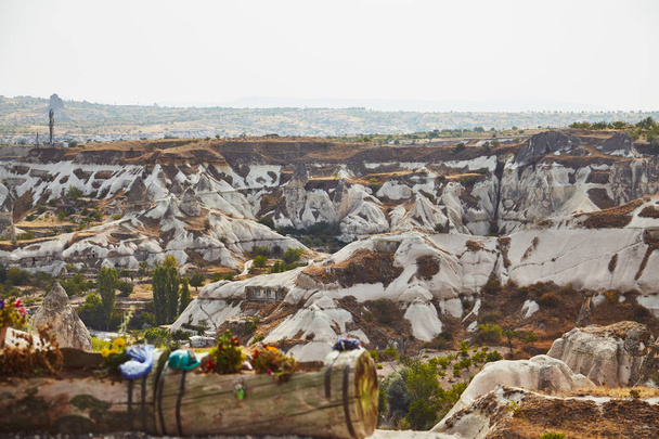 Views of Cappadocia volcanic kanyon cave houses in Turkey - Фото, изображение
