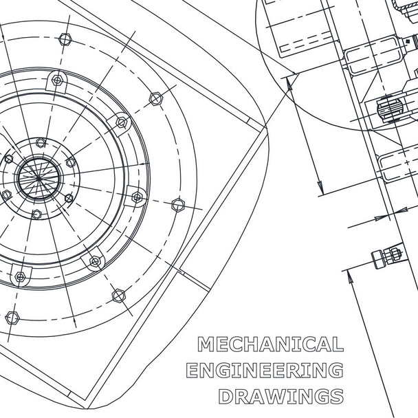 Blueprint, Sketch. Vector engineering illustration. Cover. Mechanical. Corporate Identity - Vector, Image