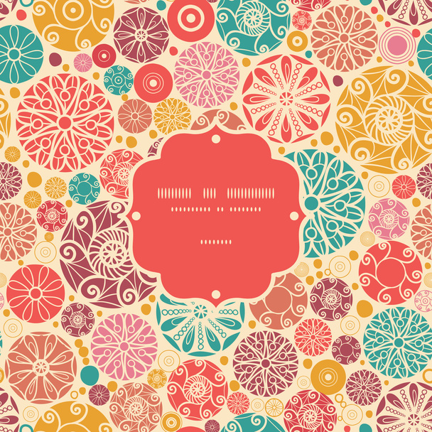 Abstract decorative circles frame seamless pattern background - ベクター画像
