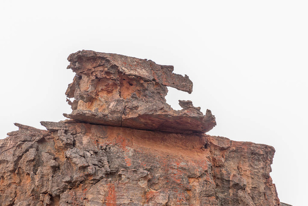 西ケープ州のセダーバーグ山脈のTruitjieskraalで繊細な岩の形成 - 写真・画像