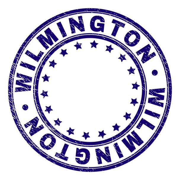 Scratched Textured WILMINGTON Round Stamp Seal - Vektor, obrázek