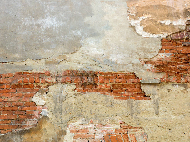 Texture of an old wall. Decayed plaster. Mockup. Background - Fotografie, Obrázek
