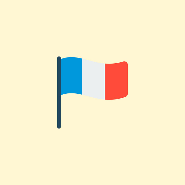 Γαλλία εικονίδιο επίπεδη στοιχείο. Εικονογράφηση της Γαλλίας εικονίδιο επίπεδη απομονώνονται σε καθαρό υπόβαθρο για το σχεδιασμό λογοτύπου σας web εφαρμογή για κινητά. - Φωτογραφία, εικόνα