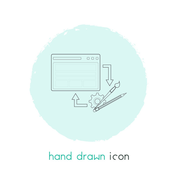 Front-end development icon line element.  illustration of front-end development icon line isolated on clean background for your web mobile app logo design. - Photo, Image