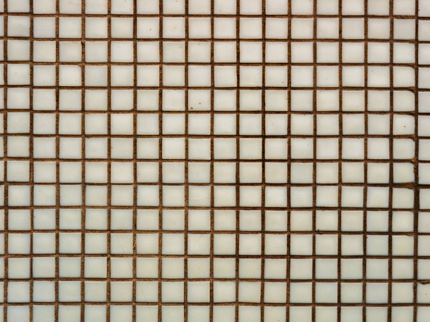 Texture of white mosaic on the wall. Mockup. Background - Fotó, kép