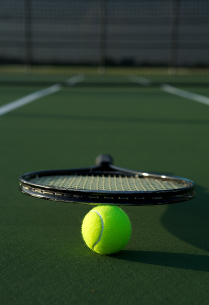 Tennis Racket on a Ball - Photo, Image