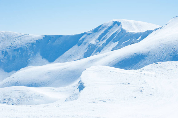 snowy mountain landscape in europe winter panorama - Фото, зображення