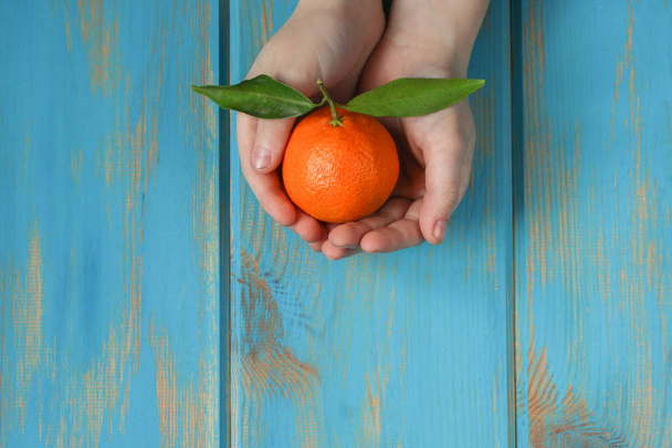 Mandarin-friss, lédús citrusfélék (clementine). Top - Fotó, kép