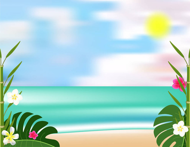 Sea beach background decor - Vector, afbeelding