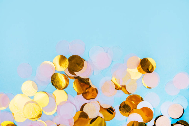 Gold confetti background - Photo, Image