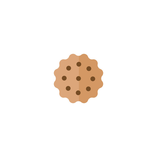 Cookies flaches Symbol isoliert. Webflacher Stil. - Vektor, Bild