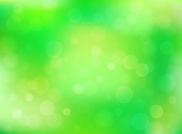 Green abstract bokeh background. - Vector, Image