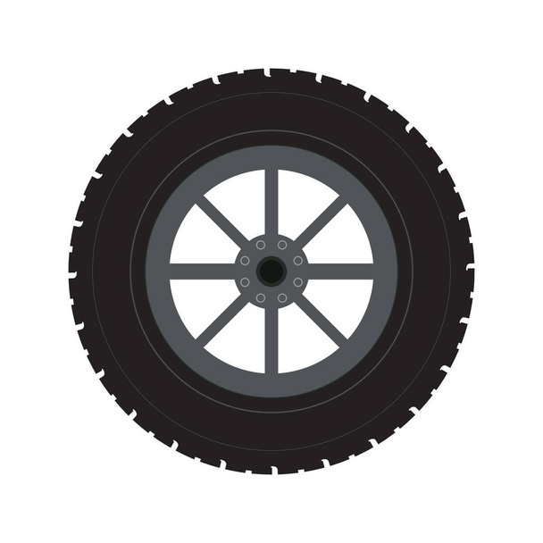 Neumático rueda símbolo vector ilustración diseño gráfico
 - Vector, imagen