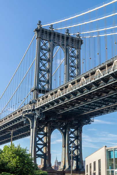 The second most famous bridge in New York, Manhattan Bridge. - Photo, image