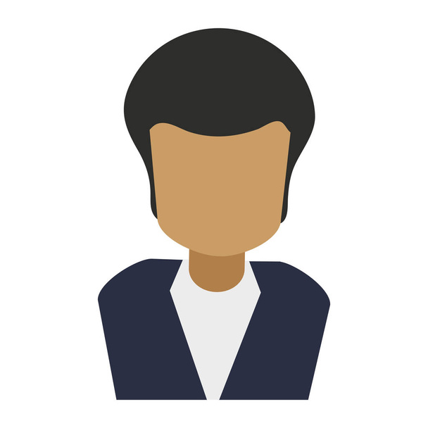 Man avatar profile faceless vector illustration graphic design - Vector, Image