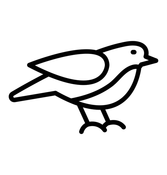 Sparrow, kolayca değiştirilebilir veya herhangi bir stili düzenlemek izole vektör simge twitter - Vektör, Görsel