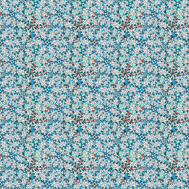 Abstract motif background. Seamless pattern. Ultrafashionable fabric pattern. Vector illustration. - Vector, Image