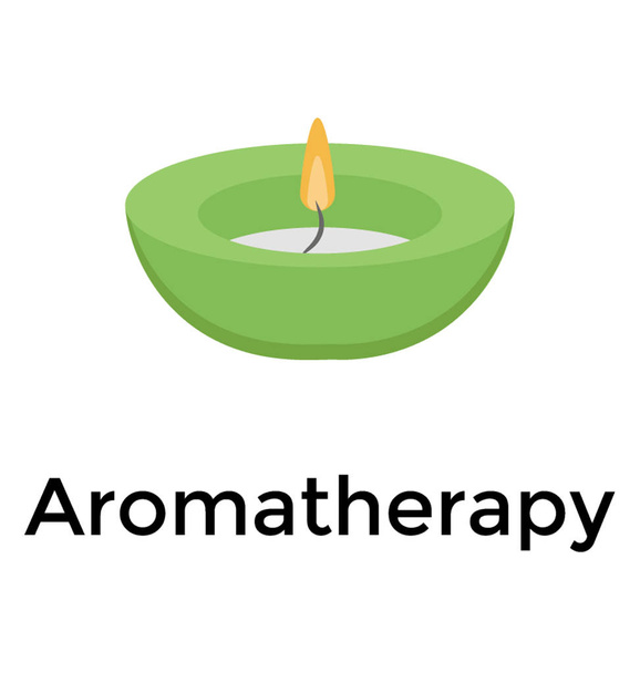 Aromatherapy concept flat icon design  - Vector, Imagen