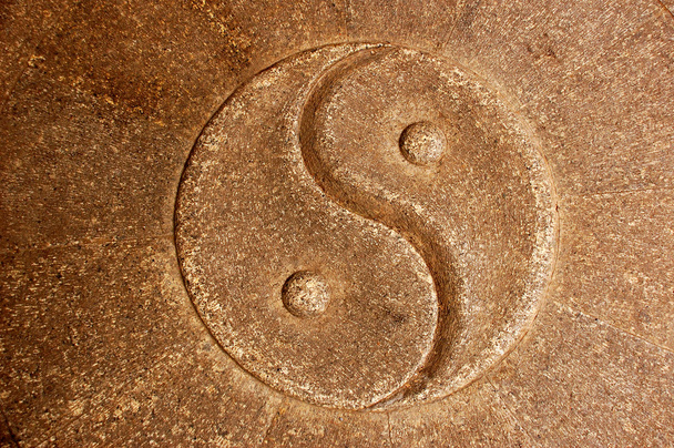 Каменный фон Инь Ян
 - Фото, изображение