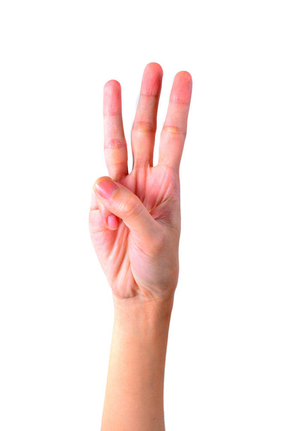 Подсчет руки изолированы на белом фоне
 - Фото, изображение