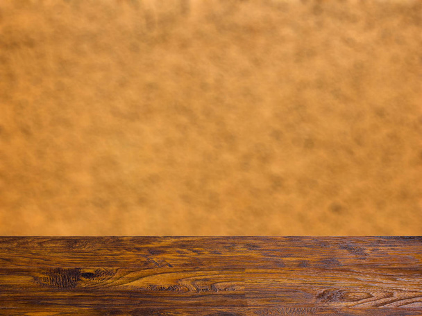 mesa de madera en blanco. Suelos. Textura de la pared enlucida. Burlarse. Contexto
 - Foto, Imagen