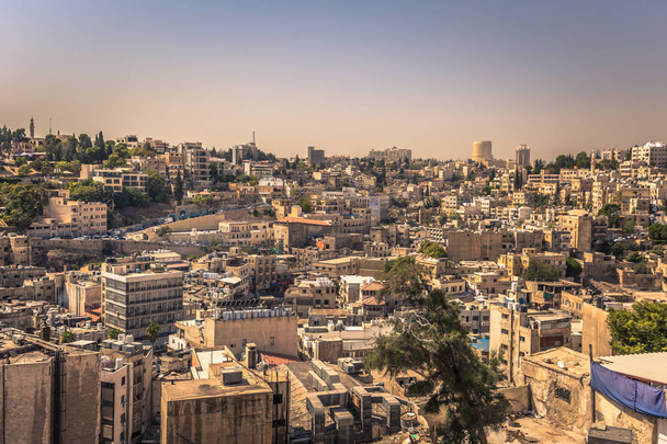 Amman - September 29, 2018: View of central Amman from the Citadel viewpoint, Jordan - Photo, Image