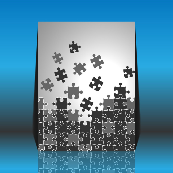 Вектор шматочків головоломки - дизайн флаєра
 - Вектор, зображення