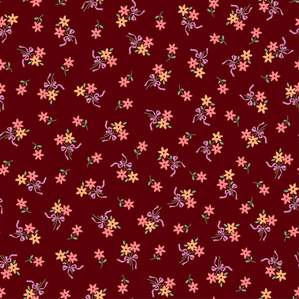 Pattern of the small flower,I made a pattern with a small flower,I continue seamlessly, - Вектор, зображення