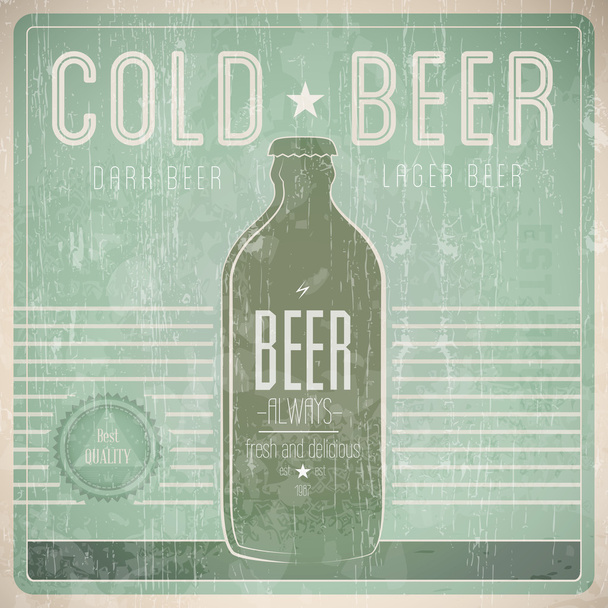 Beer Vintage Design Template - Vector, Image