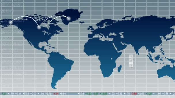 CG beweging afbeelding van mondiale communicatiesystemen - Video