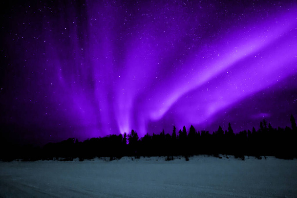 Aurora borealis w wielu kolorach - Zdjęcie, obraz