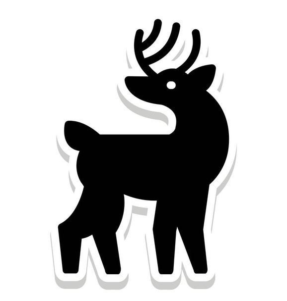 Icône vectorielle isolée de renne qui peut être facilement modifiée ou éditée dans n'importe quel style
 - Vecteur, image