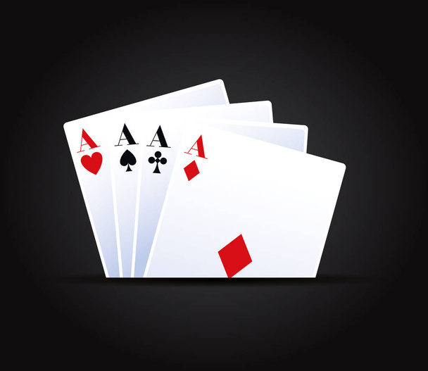 ポーカー カード ゲーム - ベクター画像