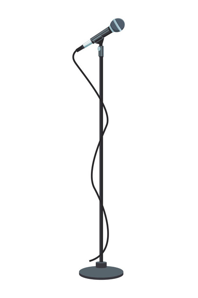 Microphone on stand - Vector, Image