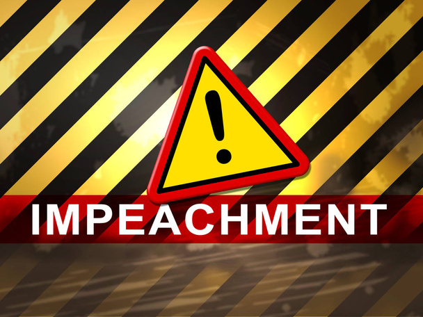 Impeachment Warning To Remove Corrupt President Or Politician. Legal Indictment In Politics. - Photo, Image