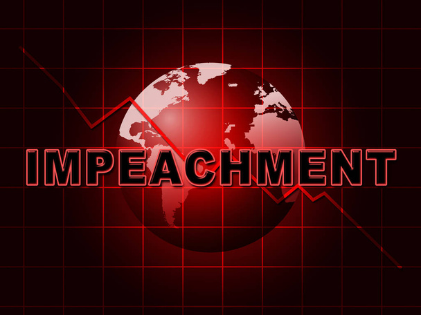 Impeachment Warning To Impeach Corrupt President Or Politician. Legal Indictment In Politics. - Photo, Image