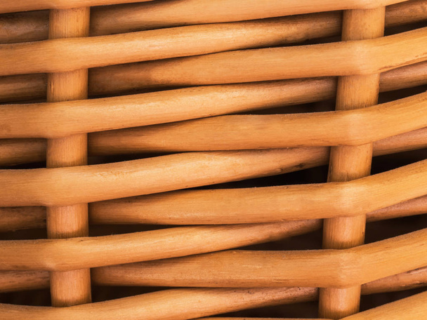 Textuur van wijnstokken, macro, houten rieten achtergrond - Foto, afbeelding